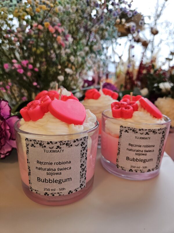 Świeca sojowa „Bubblegum” – 250 ml
