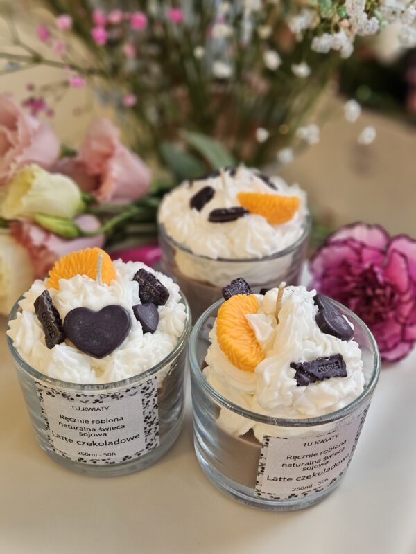 Świeca sojowa „Latte czekoladowe” – 250 ml